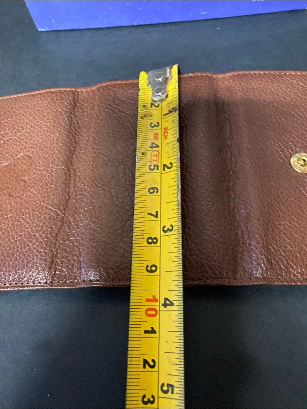 Disney Brown Pebble Leather Key & Card Holder with Mickey Outline